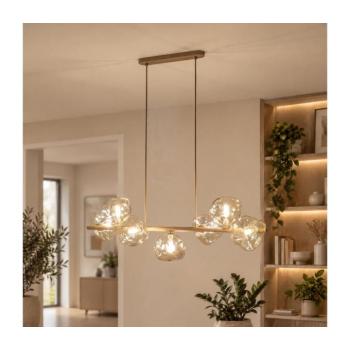 BRILAGI - Zsinóros csillár VULCANO 7xG9/8W/230V bézs/füstös bézs 11632 kép