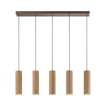 Brilliant - Kábeles függőlámpa LAKEWOOD 5xGU10/10W/230V barna 51574/20 kép
