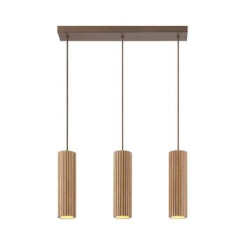 Brilliant - LAKEWOOD kábelre függesztett csillár 3xGU10/10W/230V, barna 51572/20 kép