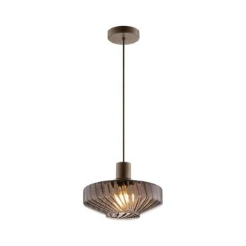 Brilliant - LYN kábeles függőlámpa 1xE27/20W/230V, Ø 28 cm, barna/füstbarna 51500/20 kép