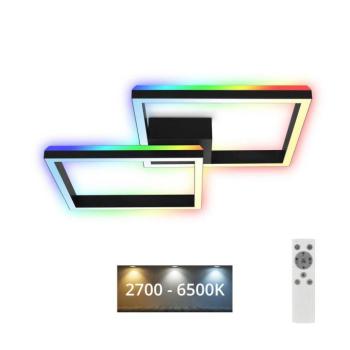 Brilo - LED RGBW Dimmelhető felületre szerelhető csillár FRAME 2xLED/17W/230V 2700-6500K+ távirányító 3753-015 kép