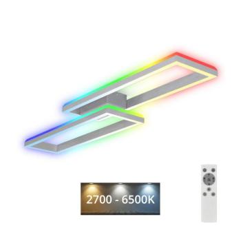 Brilo - LED RGBW Dimmelhető felületre szerelhető csillár FRAME 2xLED/21W/230V 2700-6500K + távirányító 3754-019 kép