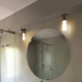 Brume LED fürdőszobai mennyezeti lámpa, antracit, üveg, Ø 8 cm kép
