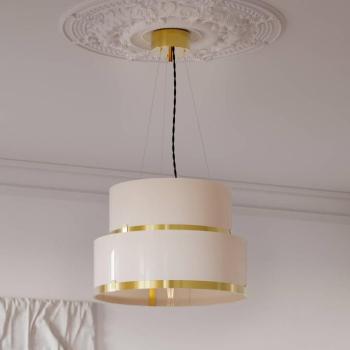 By Rydens Marcel függő világítás, sárgaréz/fehér, Ø 50 cm kép