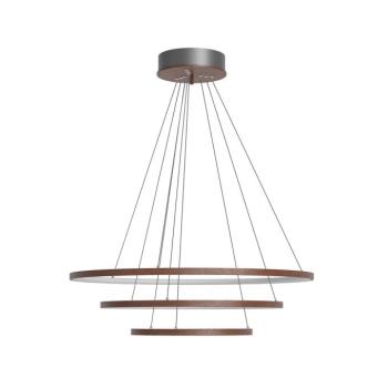 By Rydens Trione LED függő világítás, diófa, Ø 80 cm, fa kép