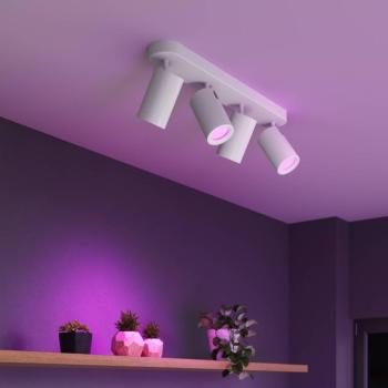 Calex Smart mennyezeti spotlámpa fehér, hossza 49 cm, 4 izzós, GU10-LED RGBW kép