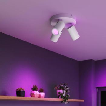 Calex Smart mennyezeti spotlámpa, fehér, Ø 21 cm, 3 izzós, GU10-LED RGBW kép