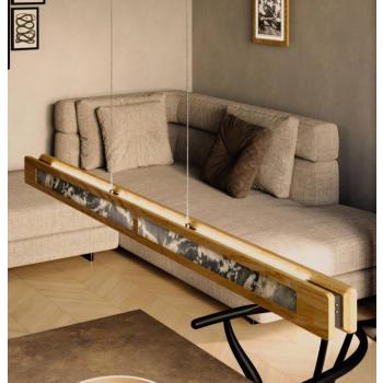 Chile S LED lógó világítás, tölgy/színes pala, hossza 114 cm kép