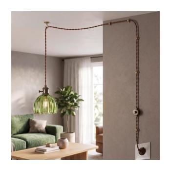 Cottex 8400100-2501 - Zsinóros, konnektorba dugható NORA csillár 1xE14/5W/230V zöld 8400100-2501 kép