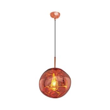 CRUMPLED kábeles függőlámpa 1xE27/24W/230V, átmérő 26 cm, rézszínű 414LRC1259 kép