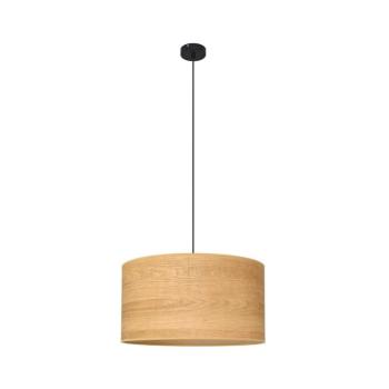 Csillár zsinóron ALBA 1xE27/15W/230V á. 45 cm barna/fekete W-KM 4525/1 BK + WOOD kép