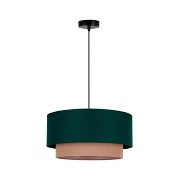 - Csillár zsinóron BOHO 1xE27/15W/230V átm. 45 cm zöld/barna 89804 kép