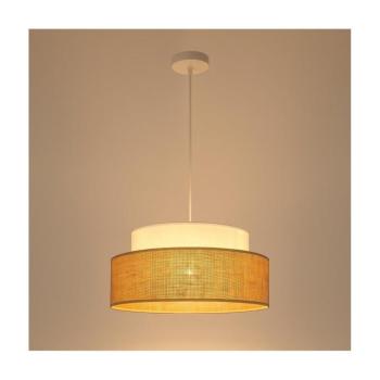Csillár zsinóron BOHO 1xE27/60W/230V átm. 40 cm fehér/bézs 0587 kép