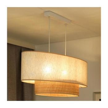 - Csillár zsinóron DOUBLE OVAL NATURE 2xE27/15W/230V krémes/bézs 603584 kép