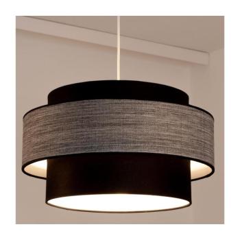 Csillár zsinóron GRACE 1xE27/60W/230V átm. 40 cm fekete/szürke 0705 kép