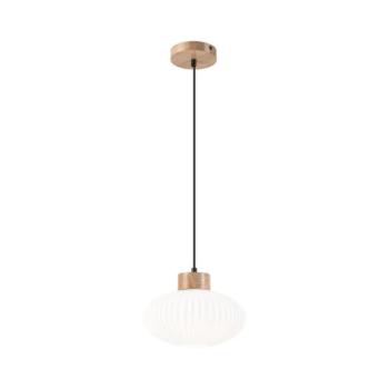 Csillár zsinóron HARMONY 1xE27/15W/230V átm. 25 cm fehér/tölgy LM - 1.258 / C kép