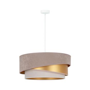 - Csillár zsinóron KOBO 1xE27/15W/230V átm. 45 cm bézs/arany/krémes 600187 kép