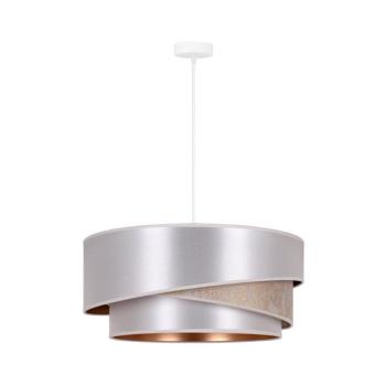 - Csillár zsinóron KOBO 1xE27/15W/230V átm. 45 cm ezüst/arany 600224 kép