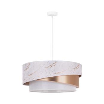 - Csillár zsinóron KOBO 1xE27/15W/230V átm. 45 cm fehér/rózsaarany 600194 kép