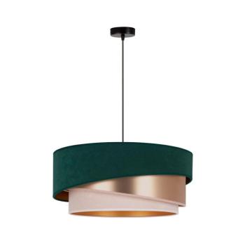 - Csillár zsinóron KOBO 1xE27/15W/230V átm. 45 cm zöld/rózsaarany/krémes 600163 kép