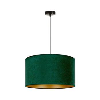 - Csillár zsinóron ROLLER 1xE27/15W/230V átm. 40 cm sötétzöld/arany 81235 kép