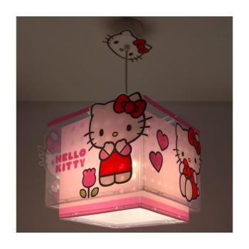 Dalber 73262 - HELLO KITTY gyerekszoba csillár 1xE27/15W/230V rózsaszín 73262 kép