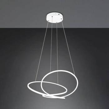 Darvin LED-es függőlámpa, 84 cm hosszú, matt fehér, fém, CCT kép