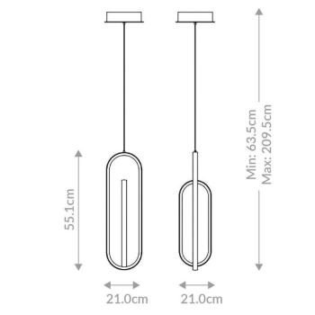 DENMARK LED lógó világítás, matt fekete, Ø 21 cm, fém kép