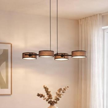 Drumz 4 lógó világítás, barna, szövet/acél, hosszúság 80 cm, E14 kép