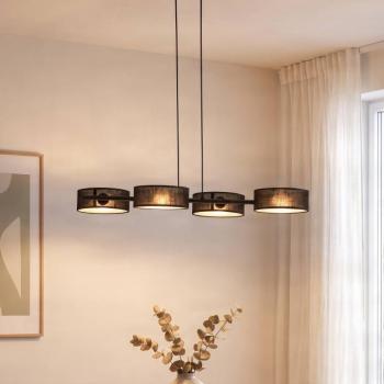 Drumz 4 lógó világítás, fekete, szövet/acél, hossza 80 cm, E14 kép