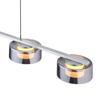 Dune LED lógó lámpa, nikkel/króm, hossza 119 cm, fém, 5 izzós