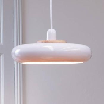 Dyberg Larsen lógó lámpa, fehér, Ø 40 cm, fém kép
