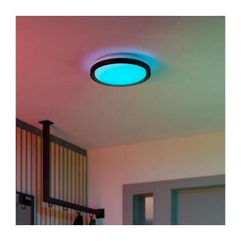 Eglo 300684-LED RGBW Dimmelhető mennyezeti lámpatest MALERAMARA-Z LED/14W/230V fekete/arany+távirányító 300684 kép
