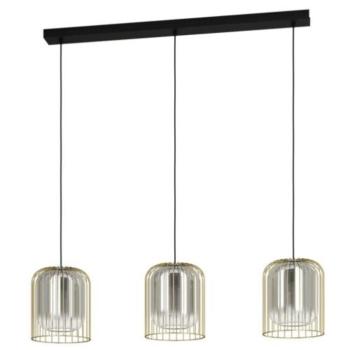 EGLO , 39696 , CAMINATA , függeszték , E27 , 3X40W , IP20 , fekete-átlátszó kép