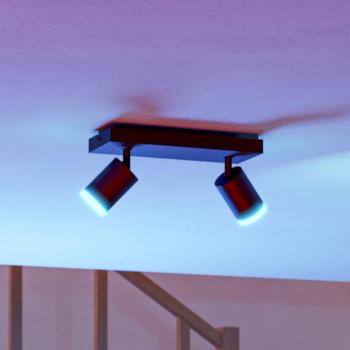 EGLO connect Smart LED spotlámpa Melitello-Z, 2 izzós, fekete kép