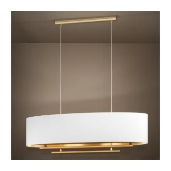 EGLO , 390182 , PINETARA , függeszték , E27 , 4X40W , IP20 , fehér, sárgaréz kép