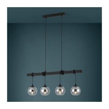 EGLO , 39761 , ARGALLO , függeszték , E27 , 4X40W , IP20 , fekete-átlátszó kép