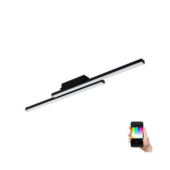 LED lámpa , mennyezeti , design lámpa , beltéri , RGB , CCT , Bluetooth , ZigBee 3.0 , fekete , 2x17w , EGLO , FRAIOLI-Z kép
