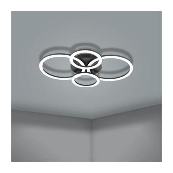 LED lámpa , mennyezeti , 41W , CCT , fekete , ZigBee , EGLO , PARRAPOS-Z , 900319 kép