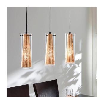 EGLO , 97652 , PINTO GOLD , függeszték , E27 , 3X40W , IP20 , átlátszó, arany kép