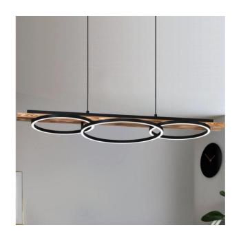 LED lámpa , függeszték , 2 x 12.5W és 15.5W , meleg fehér , fa , rusztikus barna , EGLO , BOYAL LED , 99624 kép