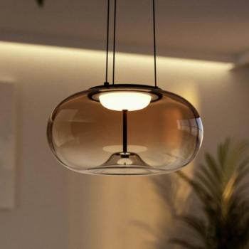 EGLO OPTICA 1 LED lógó világítás, bronz/barna, Ø 38 cm, CCT kép