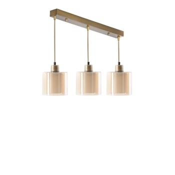 Elegáns rézcsillár, 55 cm hosszúság, 14 cm átmérő, 70 cm magasság | 100% fém, állítható magasságú, E27 foglalat | Glam és skandináv design kép