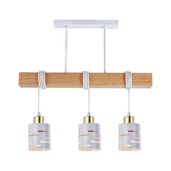 ELEN kábeles csillár 3xE27/35W/230V fehér/arany/barna ELEN PENDANT LIGHT 3WHITE WOOD kép