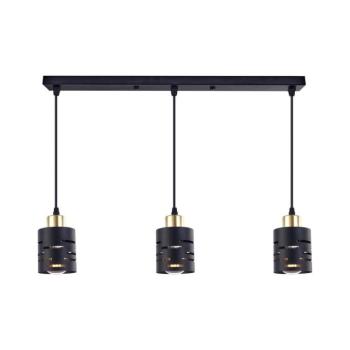 ELEN zsinóros csillár 3xE27/35W/230V fekete/arany ELEN PENDANT LIGHT 50CM BLACK kép