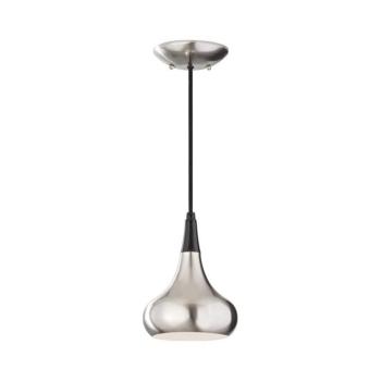 Elstead Feiss FE-BESO-P-S-BS - Kábeles függőlámpa BESO 1xE27/60W/230V matt króm/fekete FE-BESO-P-S-BS kép