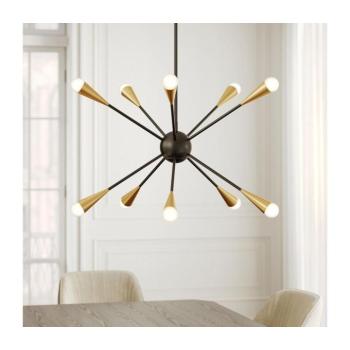 Elstead Feiss FE-JAX10-MB - LED Csillár JAX 10xG9/3W/230V fekete/arany FE-JAX10-MB kép