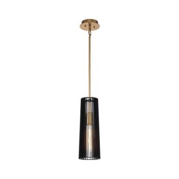 Elstead Quintiesse QN-LINARA-P-BK - LINARA rúdról függesztett csillár 1xE27/60W/230V fekete/arany QN-LINARA-P-BK kép