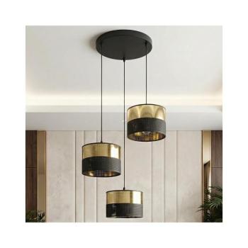 EMIBIG Csillár kábelen LUX 3xE27/15W/230V fekete/arany 1649/3PREM kép