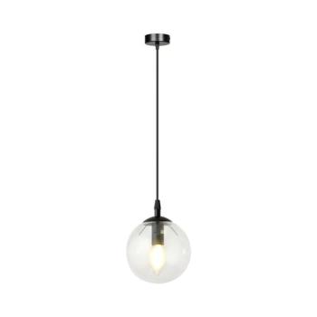 EMIBIG Csillár zsinóron COSMO 1xE14/10W/230V átm. 14 cm fekete/átlátszó 711/1 kép
